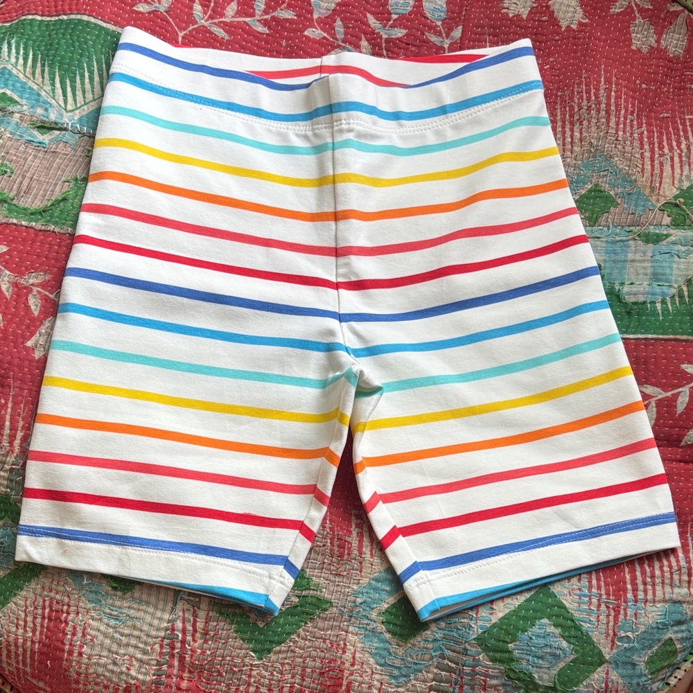 Primary Multicolor Striped Kids Shorts